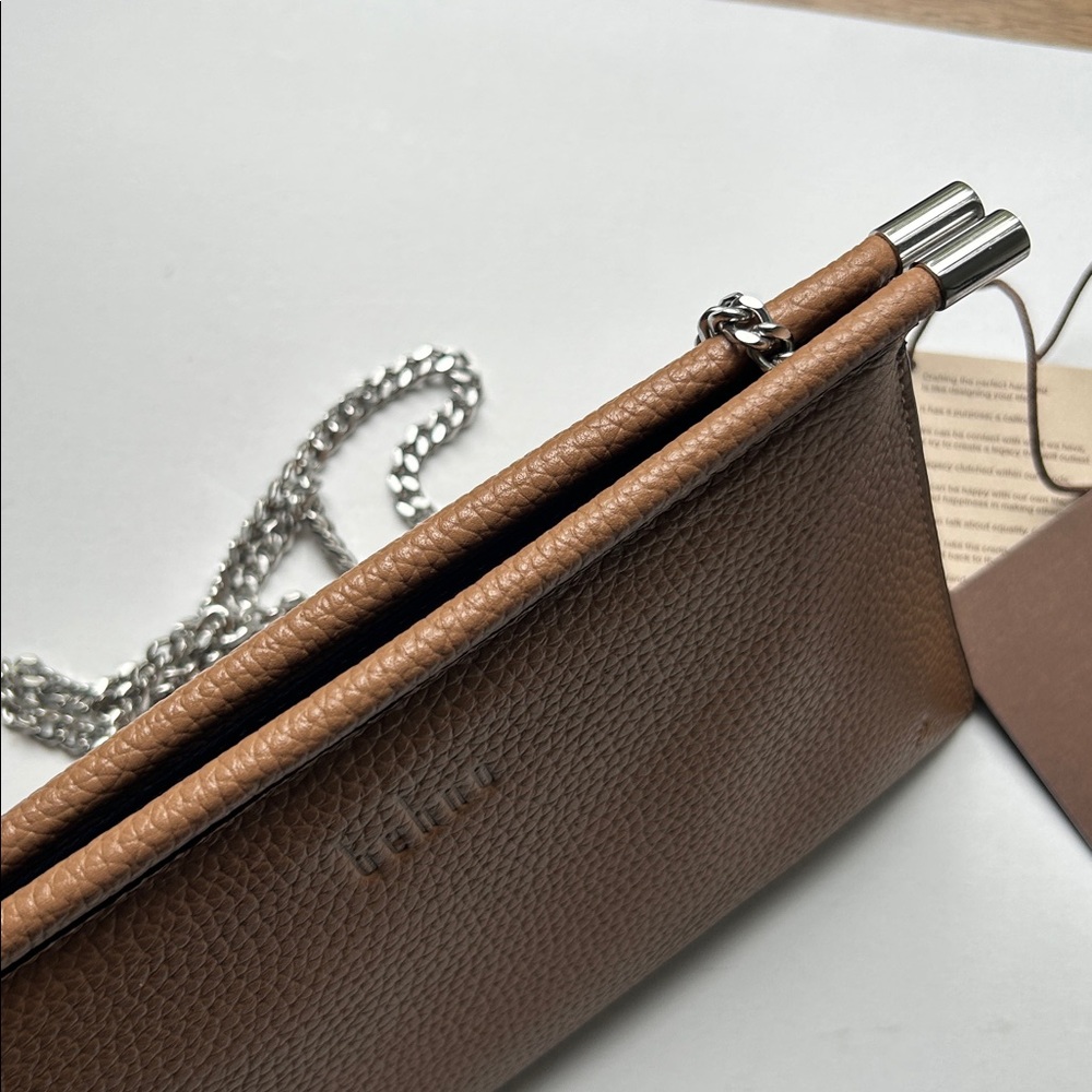 NWT BEHNO FRIDA MINI CROSSBODY BAG IN ALMOND - Picture 6 of 7